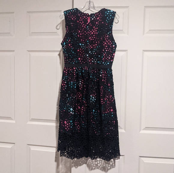 Anthropologie Wolven Black Lace Multicolored Dress - Picture 4 of 5